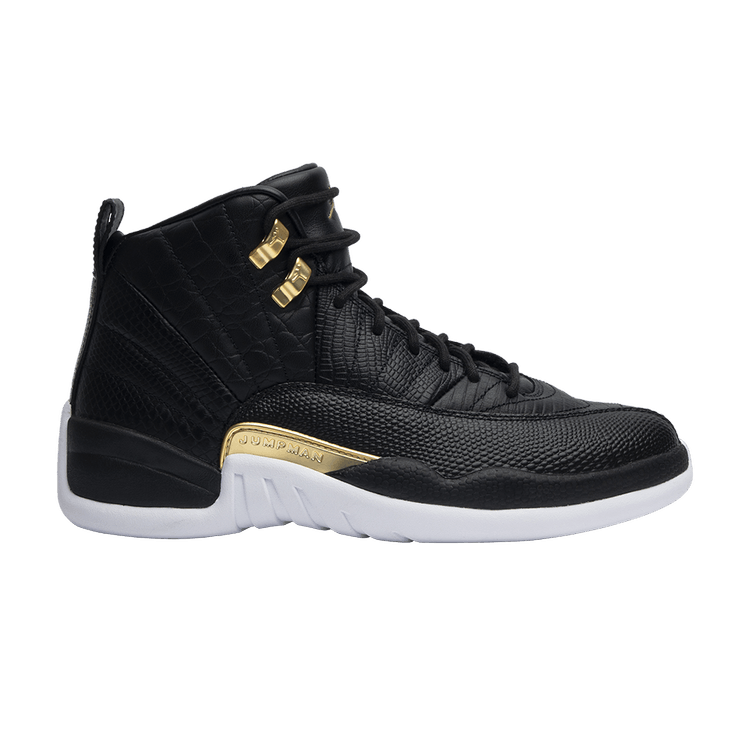 Air Jordan 12 Retro Black Metallic Gold White (Women's)