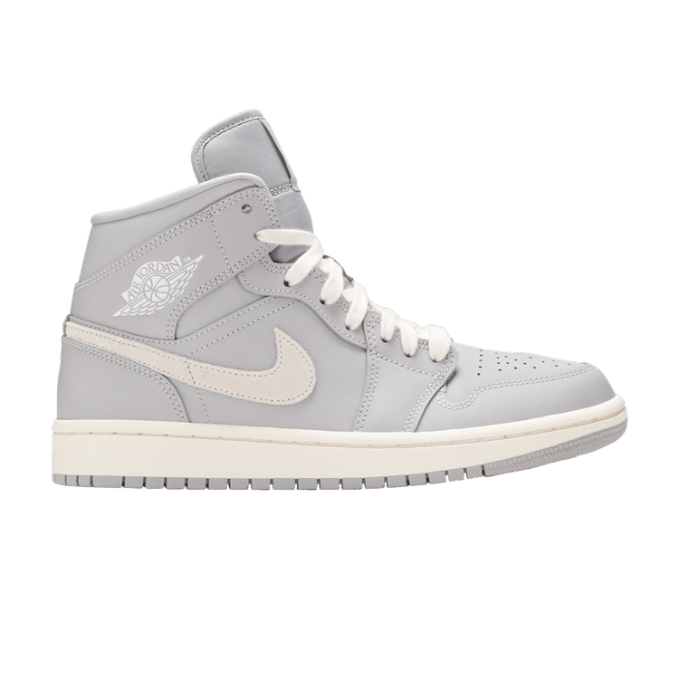 Air Jordan 1 Mid Atmosphere Grey Pale Ivory (Women's)