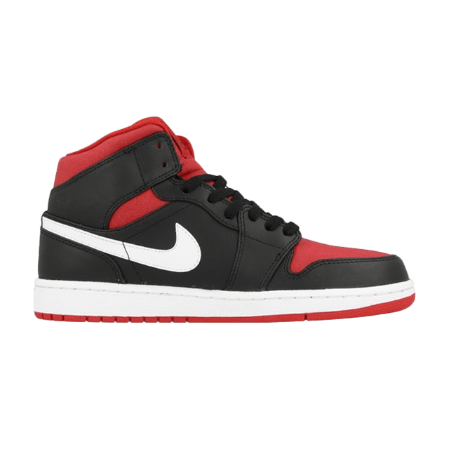 Air Jordan 1 Mid Black Gym Red White