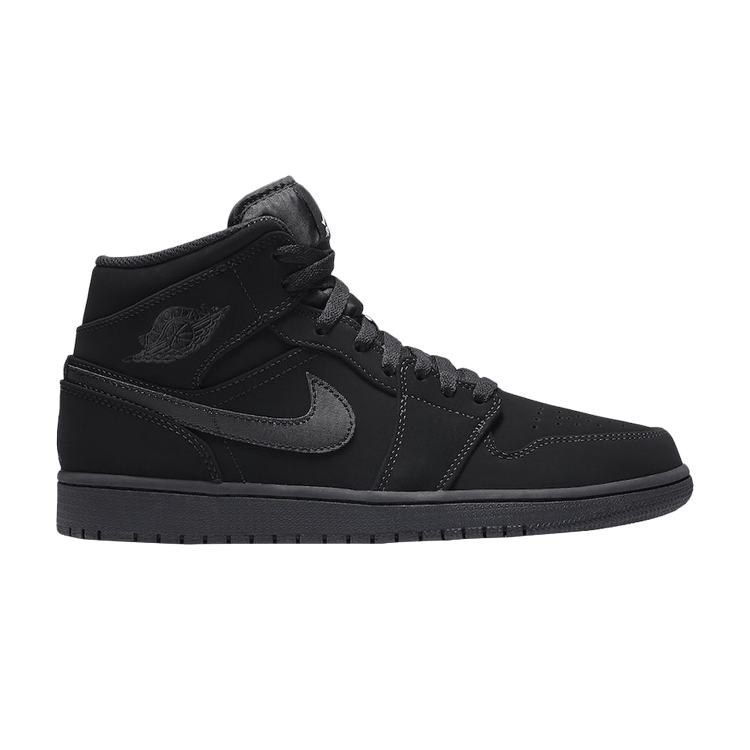 Air Jordan 1 Mid Black Black White