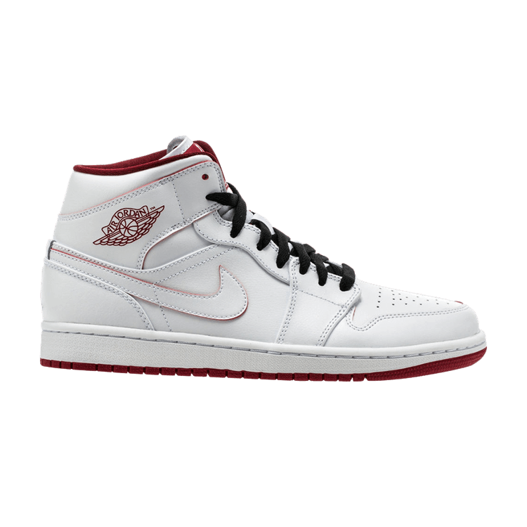 Air Jordan 1 Retro Mid White Gym Red Black