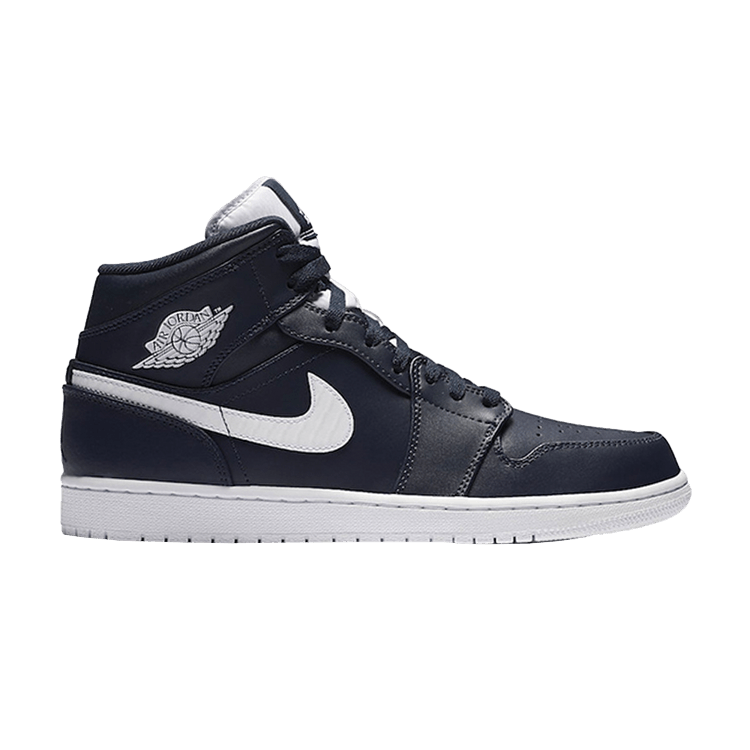 Air Jordan 1 Retro Mid Obsidian White