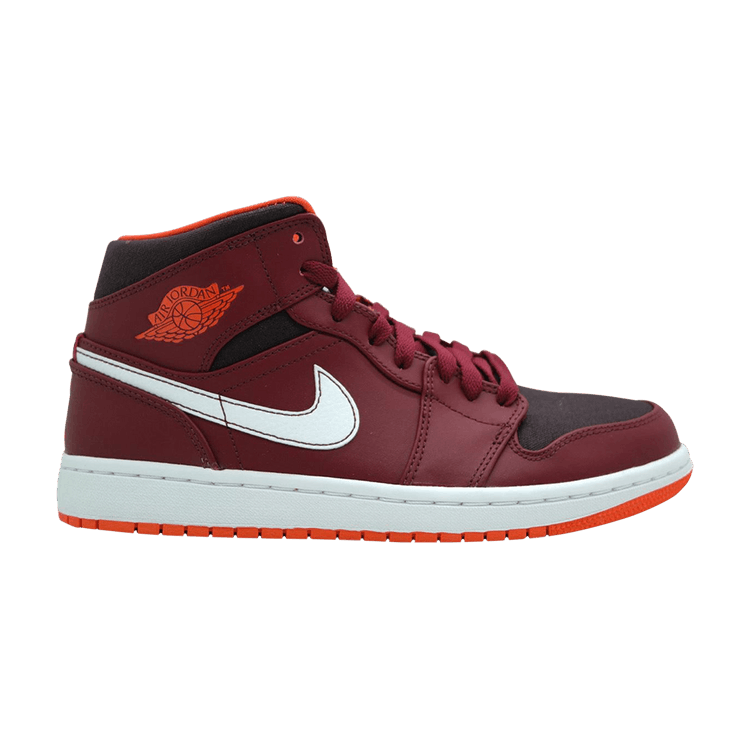 Air Jordan 1 Mid Team Red Electric Orange