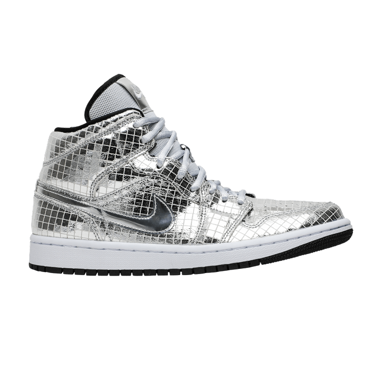 Air Jordan 1 Mid SE Disco Metallic Silver (Women's)