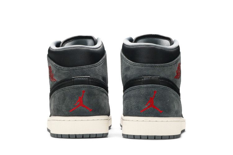 Air Jordan 1 Retro Mid Black Gym Red Anthracite