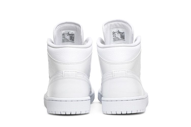 Air Jordan 1 Mid Triple White Patent Swoosh (Women's)