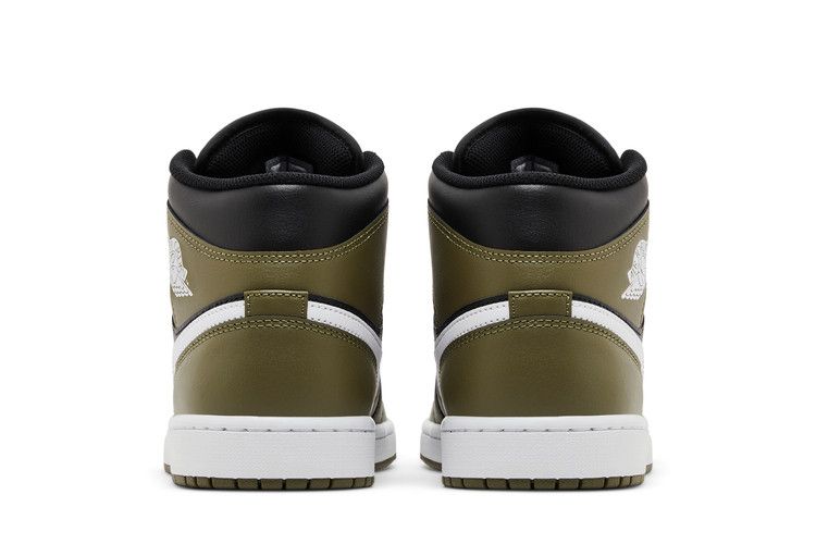 Air Jordan 1 Mid Black White Olive