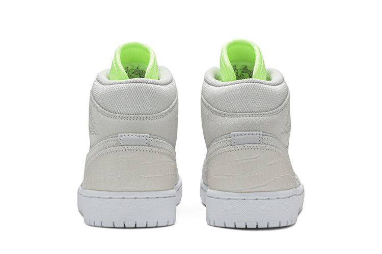 Air Jordan 1 Mid Vast Grey Ghost Green (Women's)
