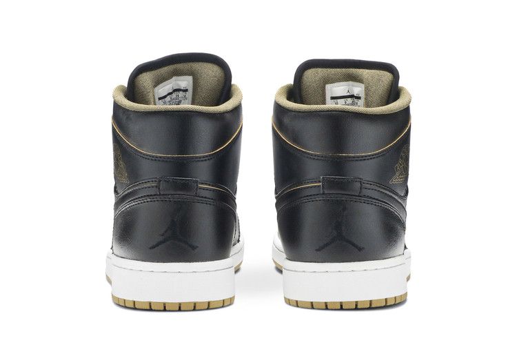 Air Jordan 1 Retro Mid Black Metallic Gold