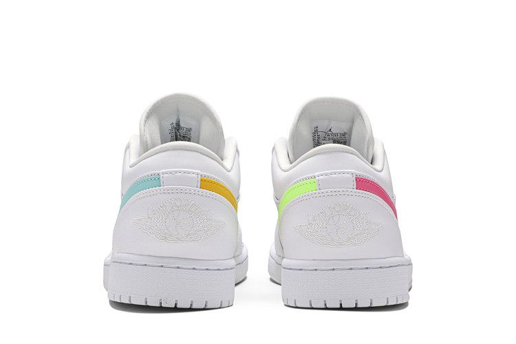 Air Jordan 1 Low White Multi-Color Swoosh