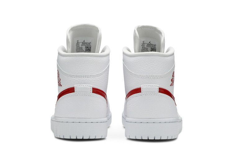 Air Jordan 1 Mid White University Red (Women's)