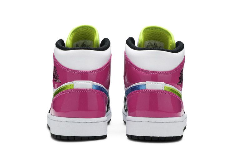 Air Jordan 1 Mid White Black Cyber Pink