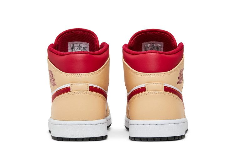 Air Jordan 1 Mid Light Curry Cardinal