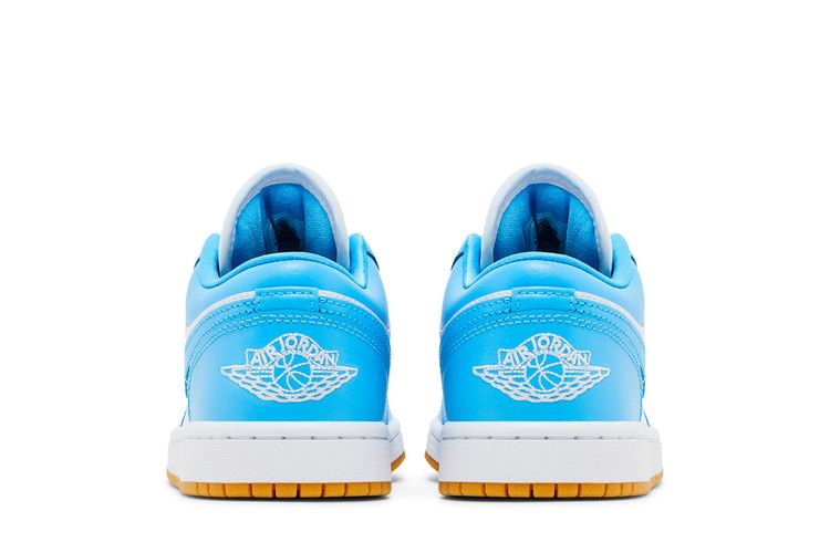 Air Jordan 1 Low White Gum Light Brown Dark Powder Blue (Women's)