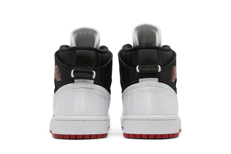 Air Jordan 1 Mid SE Utility Canvas White Black Gym Red (Women's)
