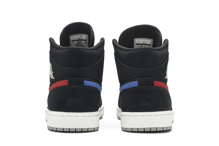 Air Jordan 1 Mid Multi-Color Swoosh Black
