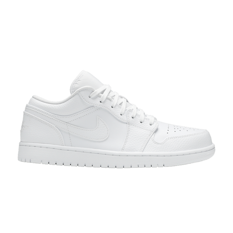 Air Jordan 1 Low Triple White Tumbled Leather