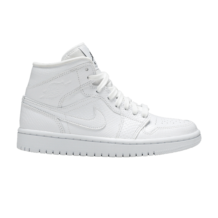 Air Jordan 1 Mid White Snakeskin (Women's)