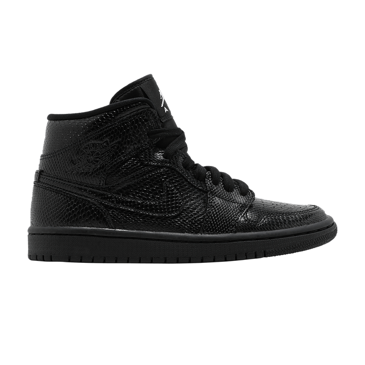 Air Jordan 1 Mid Black Snakeskin (Women's)