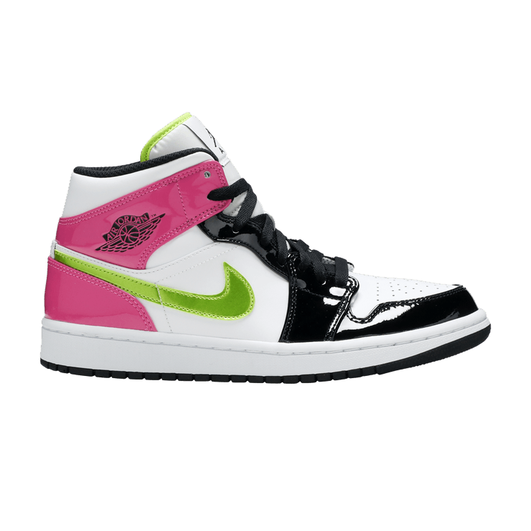 Air Jordan 1 Mid White Black Cyber Pink