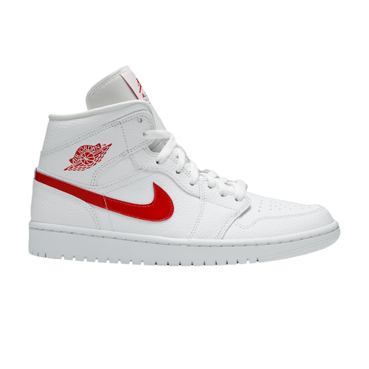 Air Jordan 1 Mid White University Red (Women's)