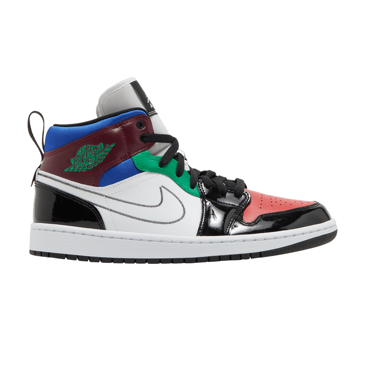 Air Jordan 1 Mid SE Black White Multi-Color (Women's)