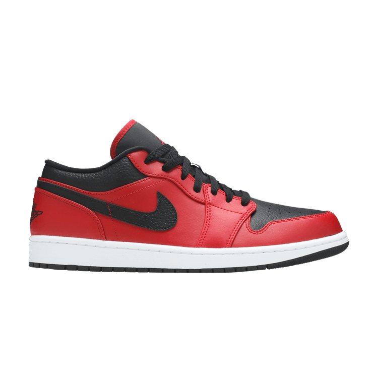 Air Jordan 1 Low Reverse Bred Pebbled Swoosh