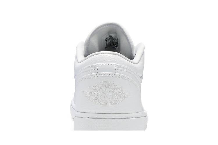 Air Jordan 1 Low Triple White Tumbled Leather