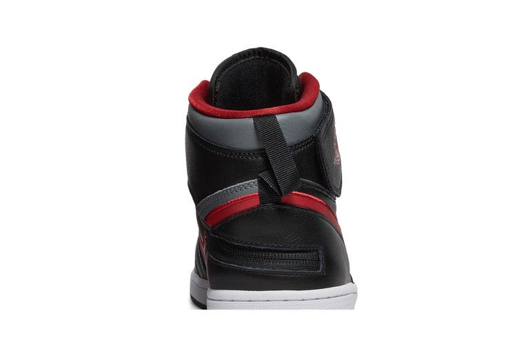 Air Jordan 1 High FlyEase Black Gym Red Smoke Grey