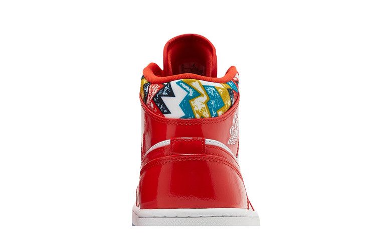 Air Jordan 1 Mid Barcelona Sweater Red Patent