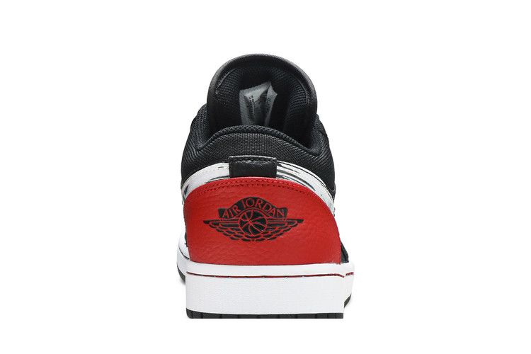 Air Jordan 1 Low Brushstroke Swoosh Black