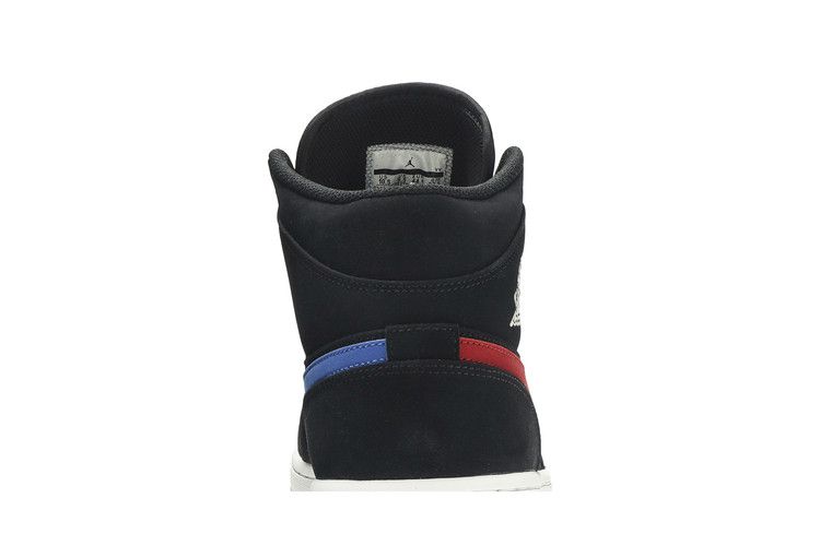 Air Jordan 1 Mid Multi-Color Swoosh Black