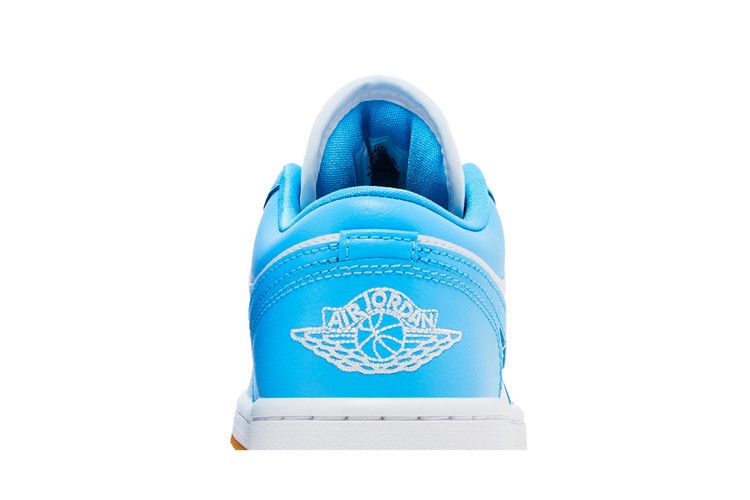 Air Jordan 1 Low White Gum Light Brown Dark Powder Blue (Women's)
