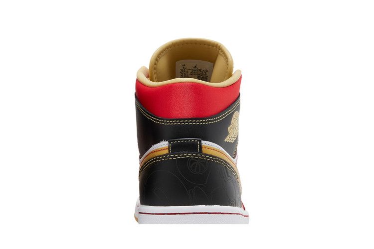 Air Jordan 1 Mid XQ White Black Sport Red