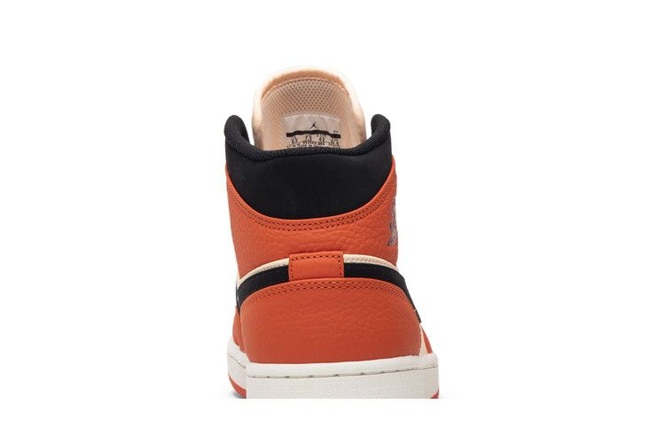 Air Jordan 1 Mid Team Orange Black
