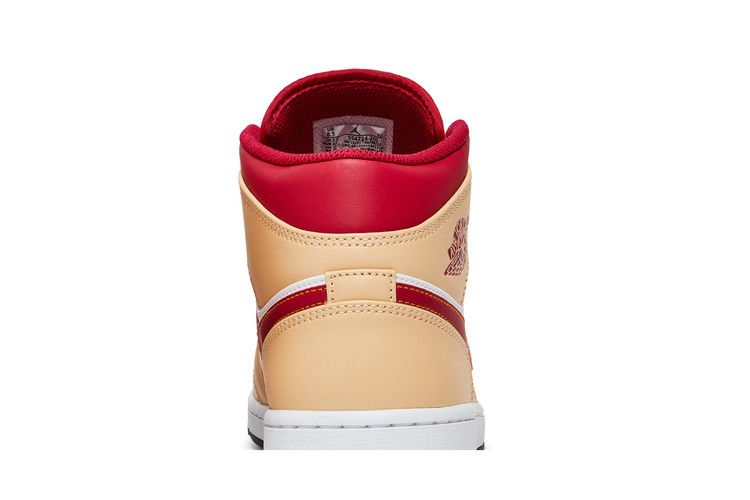 Air Jordan 1 Mid Light Curry Cardinal