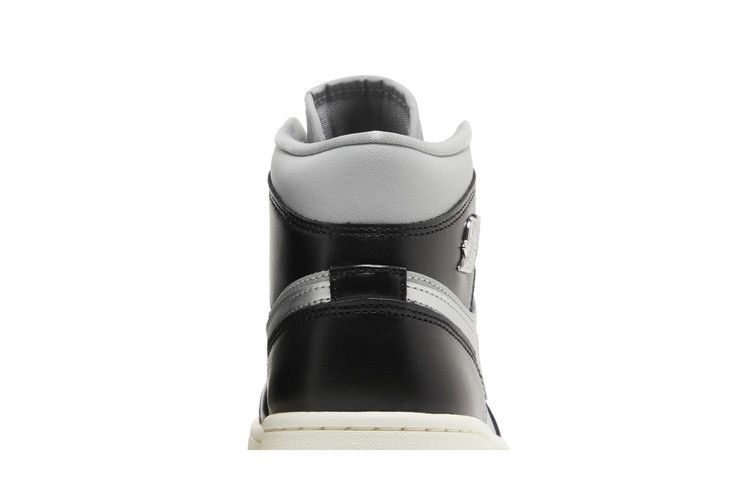 Air Jordan 1 Mid SE Black Metallic Silver (Women's)