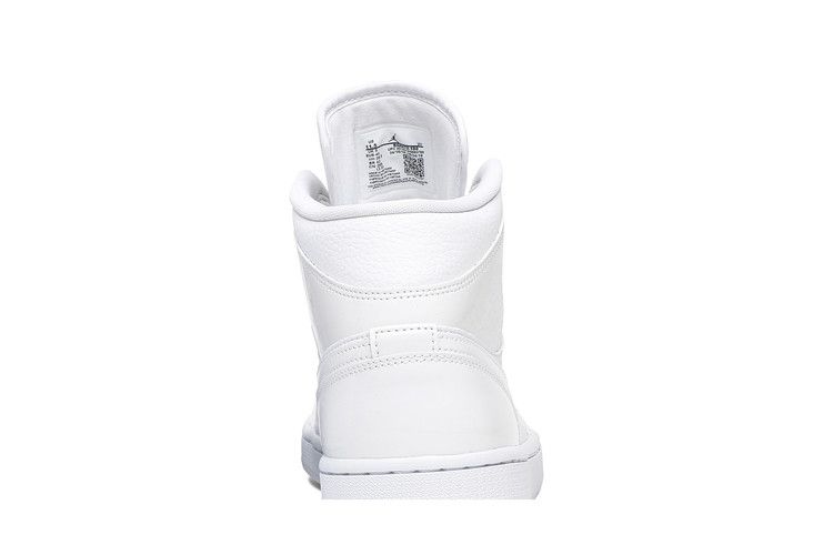 Air Jordan 1 Mid Triple White Patent Swoosh (Women's)