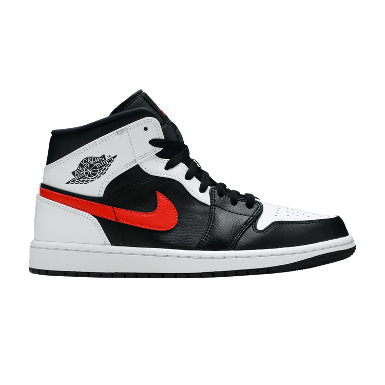 Air Jordan 1 Mid Black Chile Red White