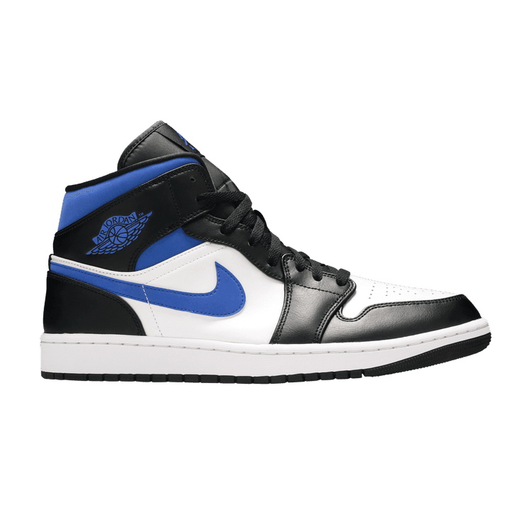 Air Jordan 1 Mid White Black Racer Blue