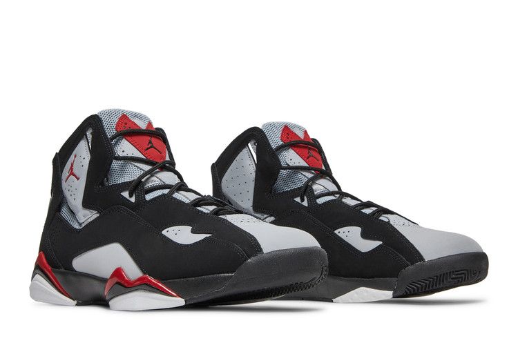 Air Jordan True Flight Black Varsity Red Wolf Grey