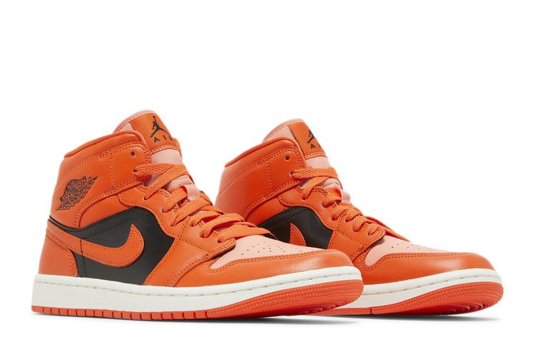 Air Jordan 1 Mid SE Rush Orange Crimson Bliss (Women's)