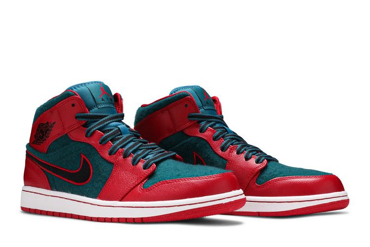 Air Jordan 1 Mid Gym Red Black Dark Sea