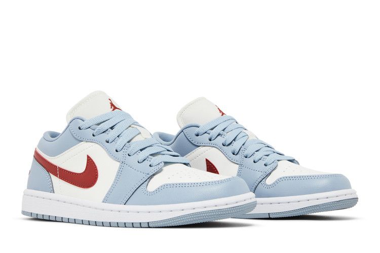 Air Jordan 1 Low Blue Whisper Dune Red (Women's)