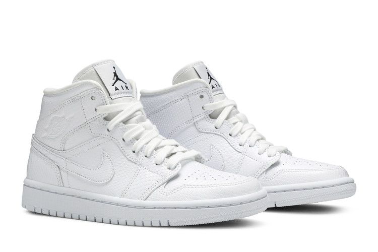 Air Jordan 1 Mid White Snakeskin (Women's)