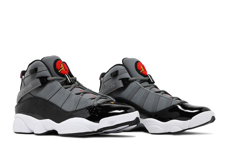 Air Jordan 6 Rings Smoke Grey Black Red Gold