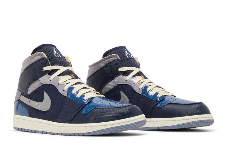 Air Jordan 1 Mid SE Craft Obsidian French Blue Ashen Slate White