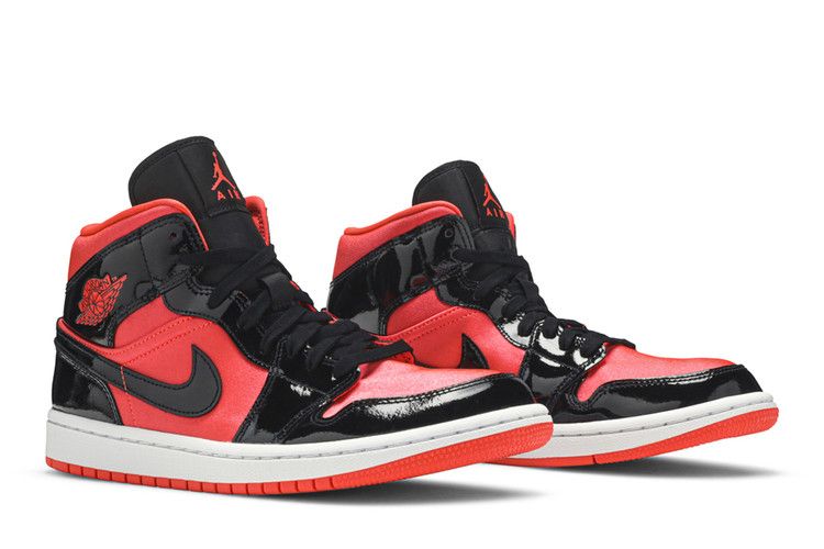 Air Jordan 1 Mid Hot Punch Black (Women's)
