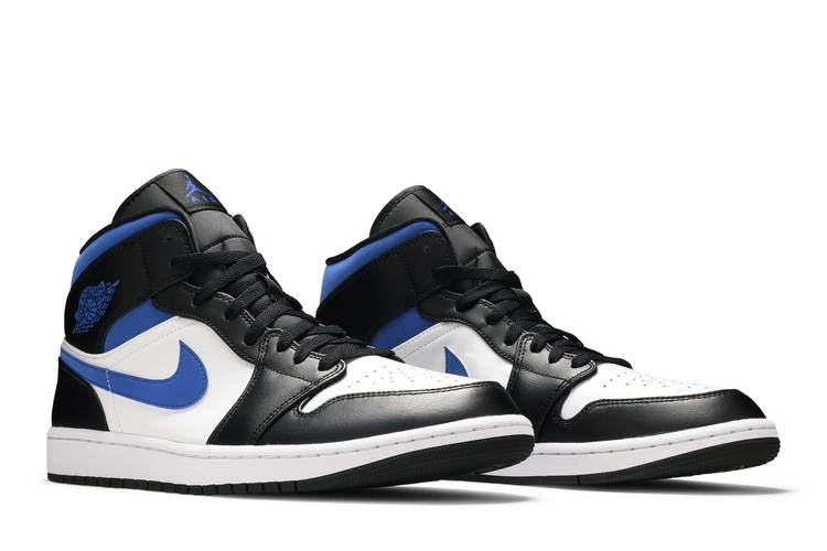 Air Jordan 1 Mid White Black Racer Blue