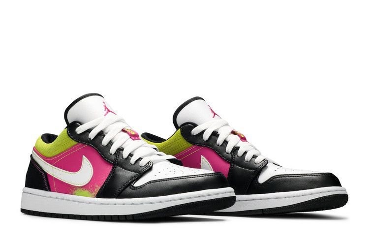 Air Jordan 1 Low Black Active Fuchsia Cyber